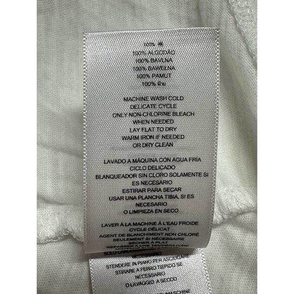 Michael Kors Top Women Small White Sheer Short Sleeve 100% Cotton Capsule Summer - Picture 9 of 11